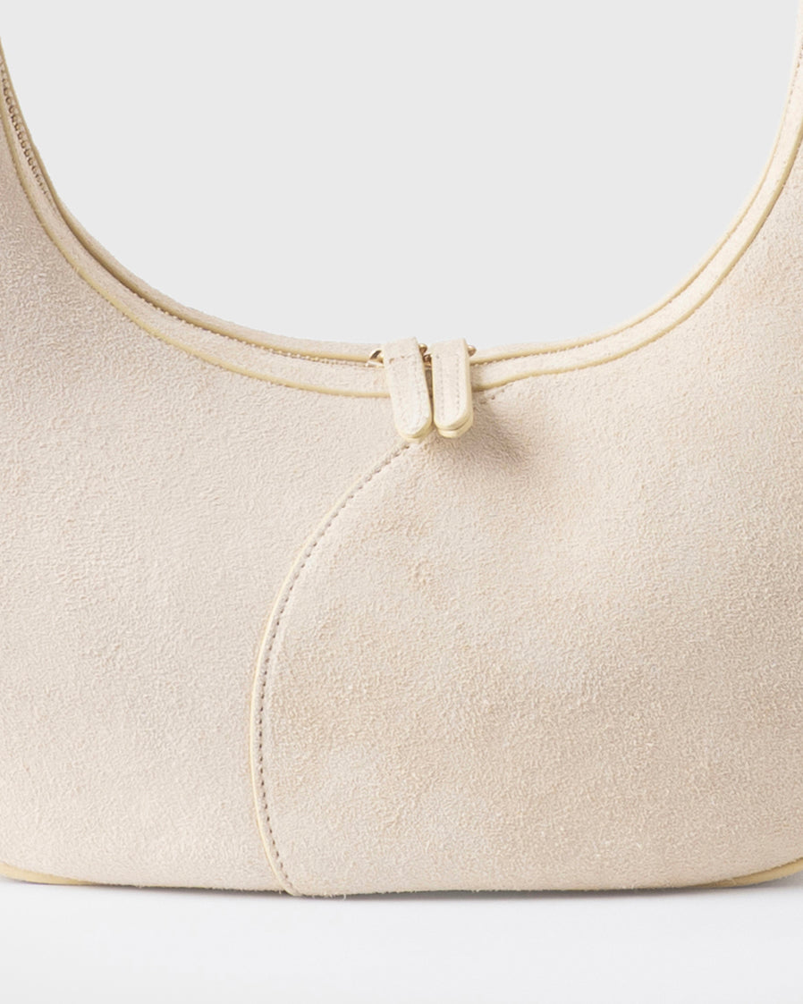 MOON LOOP SUEDE SHOULDER BAG