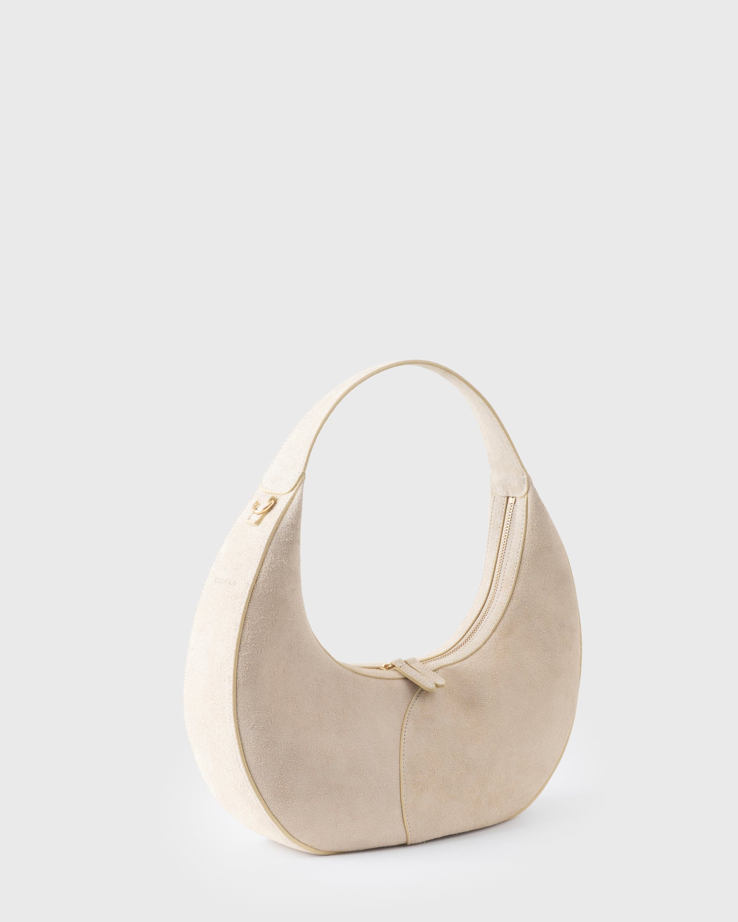 MOON LOOP SUEDE SHOULDER BAG