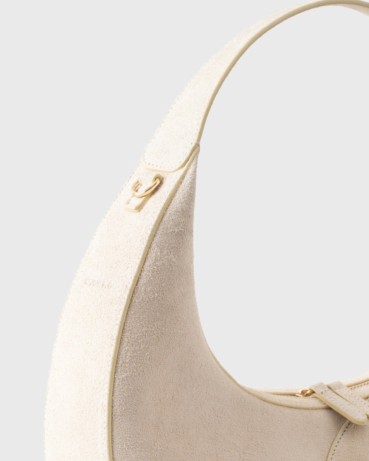 MOON LOOP SUEDE SHOULDER BAG