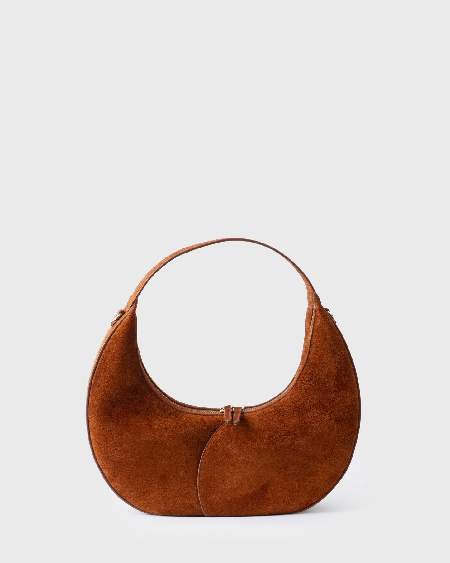 MOON LOOP SUEDE SHOULDER BAG