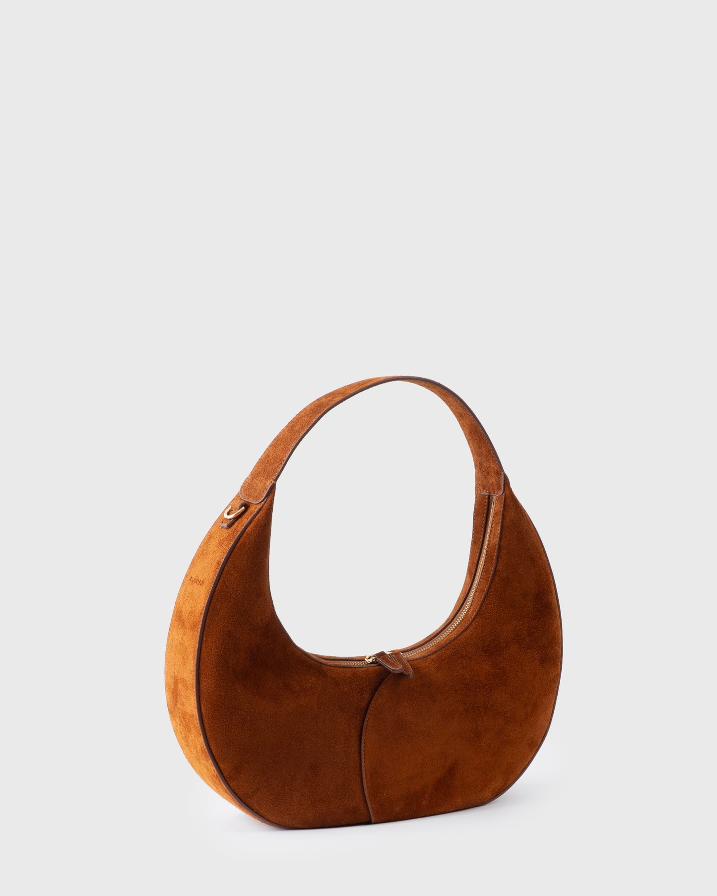 MOON LOOP SUEDE SHOULDER BAG