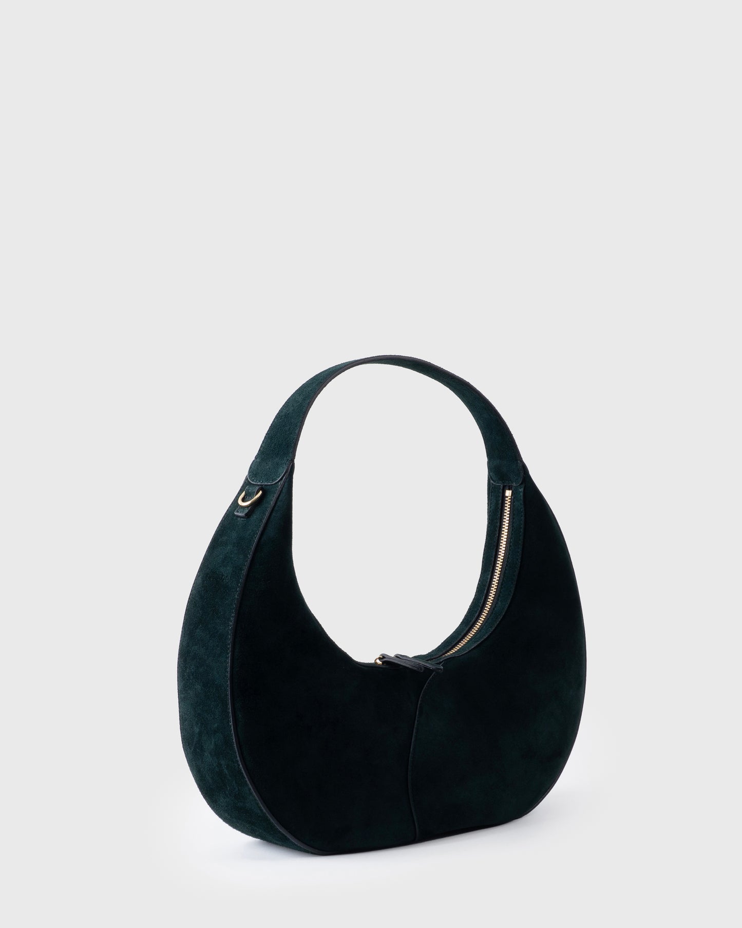 MOON LOOP SUEDE SHOULDER BAG