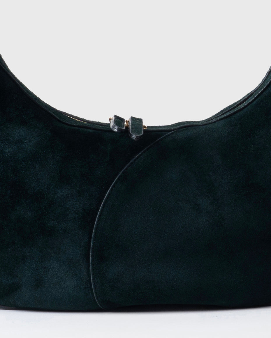 MOON LOOP SUEDE SHOULDER BAG