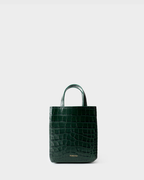 Bagup Mini — Handtasche mit Krokoprägung — grün