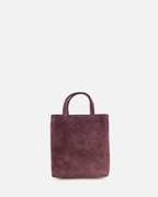 Bagup Mini — Handtasche aus Veloursleder — violett