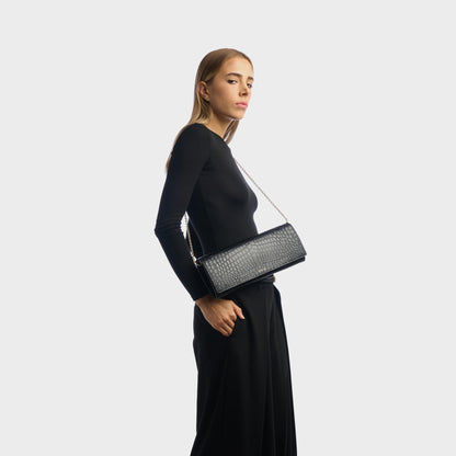 LUXECLASP CLUTCH (CROCODILE EMBOSSED)