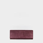LuxeClasp — Clutch aus Veloursleder — violett