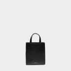 Bagup Mini — Handtasche mit Krokoprägung — schwarz
