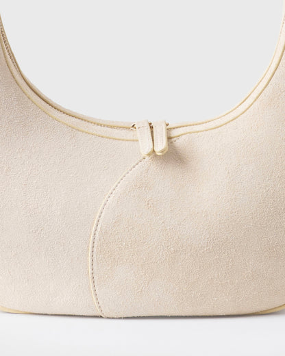 MOON LOOP SUEDE SHOULDER BAG