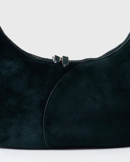 MOON LOOP SUEDE SHOULDER BAG