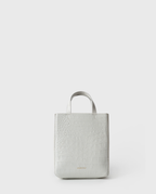 Bagup Mini — Handtasche mit Krokoprägung — weiß