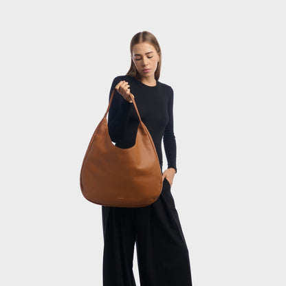 brown urban hobo leather bag studio flo worn